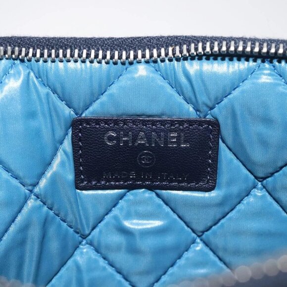 CHANEL Christmas Clutch Bag Nylon Black Silver - Picture 13 of 16